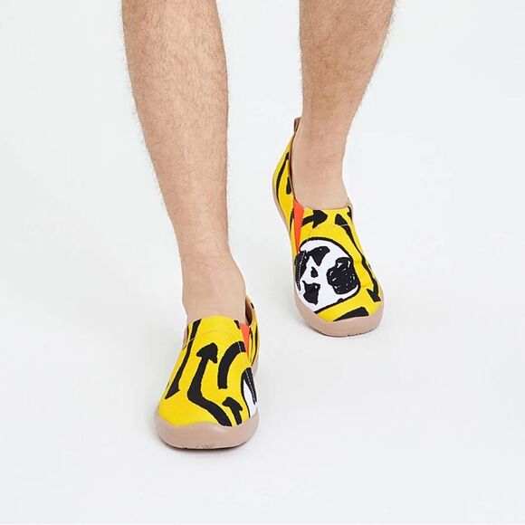 UIN Men's Loafers Painted Shoes Slip On Canvas Shoes(Recycle Toledo)NewNoBox - Picture 8 of 10